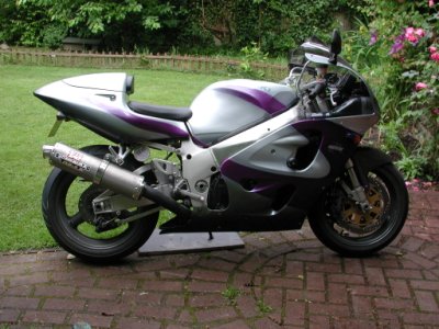 Resprayed Suzuki with airbrushed shading and graphics 