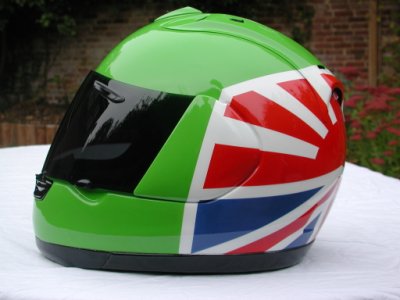 Sprayed Helmet