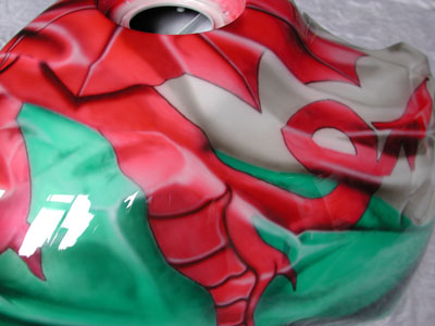 Detail of airbrush work