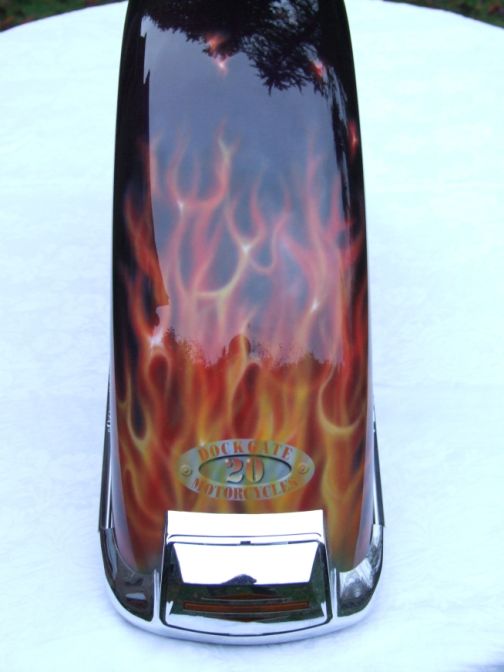 Harley-Davidson Heritage Softail on Fire.