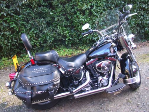 The Harley with artwork