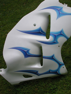 Airbrushed tribal designs