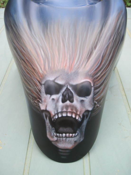 Front view of skull