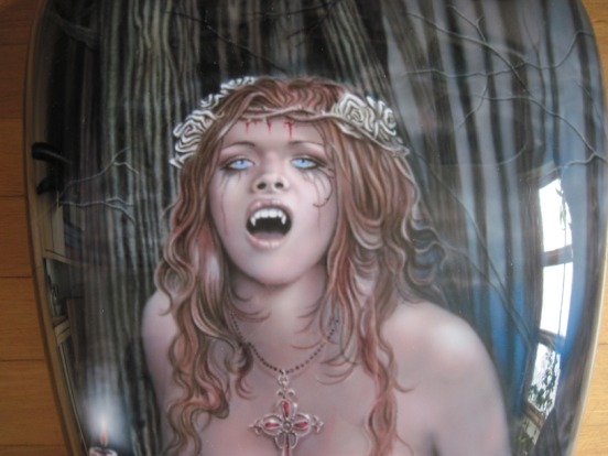 Detail of vampire girl