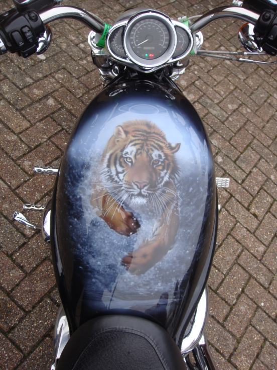 On the Harley Davidson